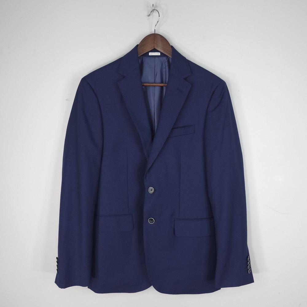 Joseph Abboud Blazer Mens 36R Blue Angelico Wool Slim Fit Sport Coat Jacket